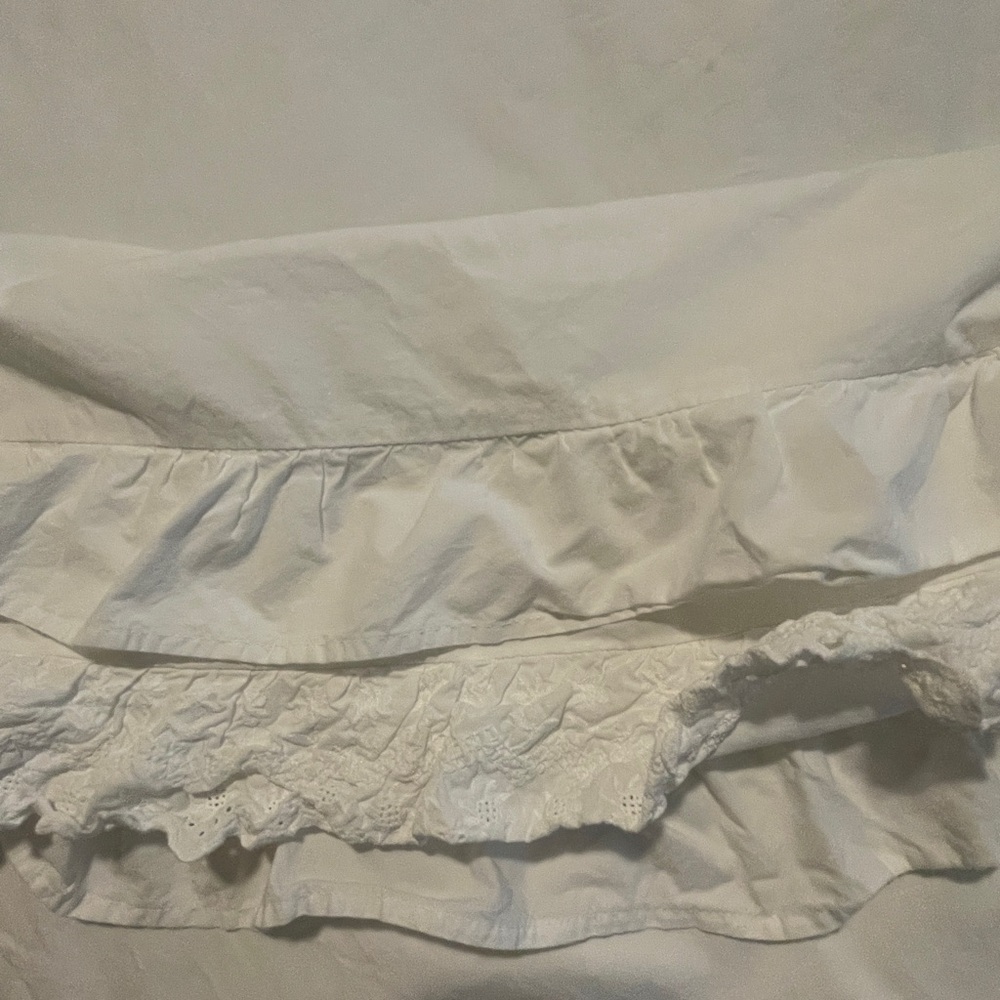 Simply Shabby Chic Classic White petticoat queen Duvet Cover only - Picture 2 of 6